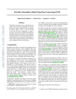 Fast-Slow Streamflow Model Using Mass-Conserving LSTM