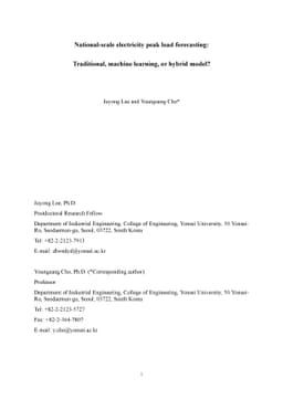 National-scale electricity peak load forecasting: Traditional, machine
  learning, or hybrid model?