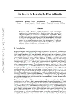 No Regrets for Learning the Prior in Bandits