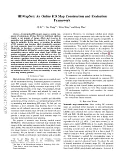 HDMapNet: An Online HD Map Construction and Evaluation Framework