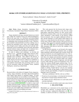 BRIMA: low-overhead BRowser-only IMage Annotation tool (Preprint)