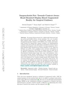 SurgeonAssist-Net: Towards Context-Aware Head-Mounted Display-Based
  Augmented Reality for Surgical Guidance