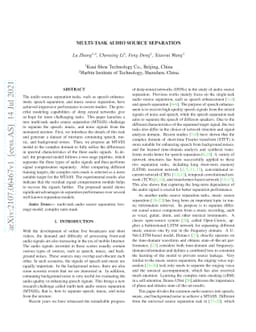 Multi-Task Audio Source Separation