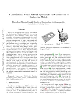 A Convolutional Neural Network Approach to the Classification of
  Engineering Models