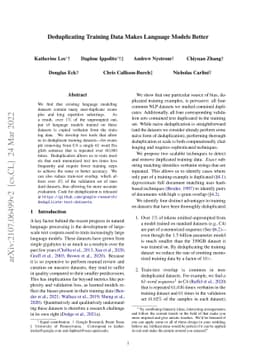 Deduplicating Training Data Makes Language Models Better