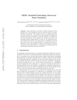 MESS: Manifold Embedding Motivated Super Sampling