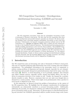 M5 Competition Uncertainty: Overdispersion, distributional forecasting,
  GAMLSS and beyond