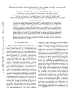 Resonant tunnelling diode nano-optoelectronic spiking nodes for
  neuromorphic information processing
