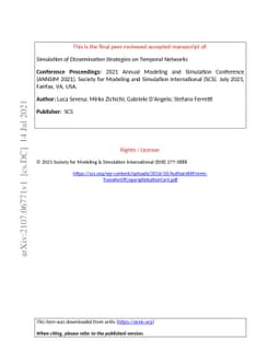 Simulation of Dissemination Strategies on Temporal Networks