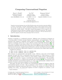 Composing Conversational Negation