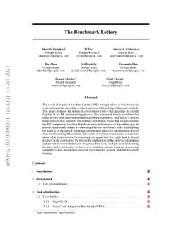 The Benchmark Lottery