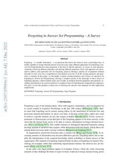 Forgetting in Answer Set Programming -- A Survey