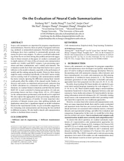 On the Evaluation of Neural Code Summarization