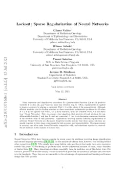 Lockout: Sparse Regularization of Neural Networks