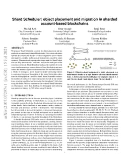 Shard Scheduler: object placement and migration in sharded account-based
  blockchains