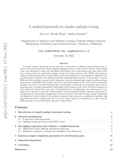 A unified framework for bandit multiple testing