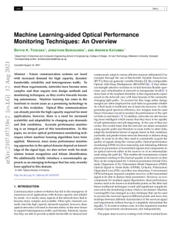 An Overview of Machine Learning-aided Optical Performance Monitoring
  Techniques