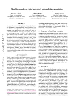 Sketching sounds: an exploratory study on sound-shape associations