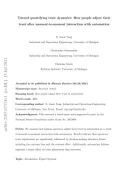 Toward quantifying trust dynamics: How people adjust their trust after
  moment-to-moment interaction with automation