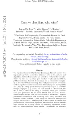 Data vs classifiers, who wins?