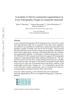 A modular U-Net for automated segmentation of X-ray tomography images in
  composite materials