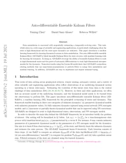 Auto-differentiable Ensemble Kalman Filters