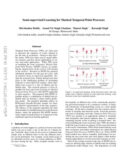 Semi-supervised Learning for Marked Temporal Point Processes
