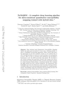 NeXtQSM -- A complete deep learning pipeline for data-consistent
  quantitative susceptibility mapping trained with hybrid data
