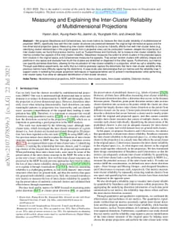 Measuring and Explaining the Inter-Cluster Reliability of
  Multidimensional Projections