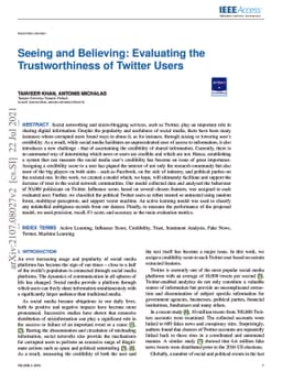 Seeing and Believing: Evaluating the Trustworthiness of Twitter Users