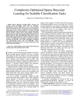 Complexity-Optimized Sparse Bayesian Learning for Scalable
  Classification Tasks