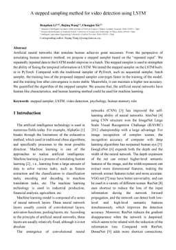 A stepped sampling method for video detection using LSTM