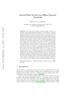 System-Wide Security for Offline Payment Terminals