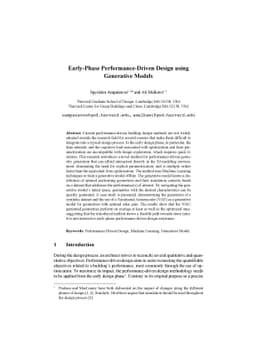Early-Phase Performance-Driven Design using Generative Models