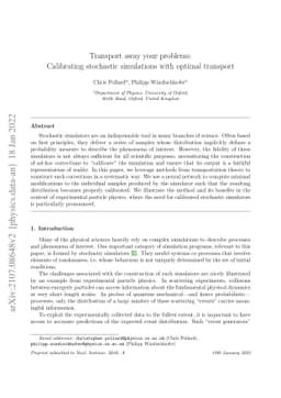 Transport away your problems: Calibrating stochastic simulations with
  optimal transport