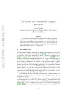 Cobordisms and commutative categorial grammars