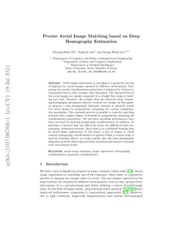 Precise Aerial Image Matching based on Deep Homography Estimation