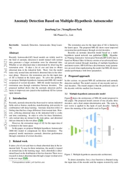 Anomaly Detection Based on Multiple-Hypothesis Autoencoder