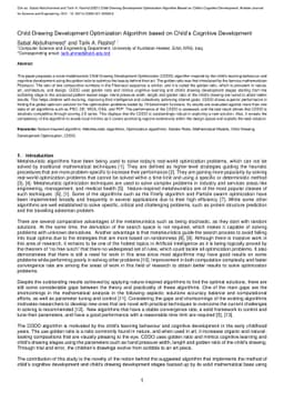 Child Drawing Development Optimization Algorithm based on Child's
  Cognitive Development