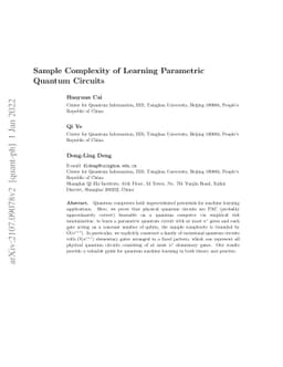 Sample Complexity of Learning Parametric Quantum Circuits
