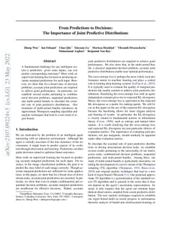 From Predictions to Decisions: The Importance of Joint Predictive
  Distributions
