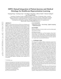 MIPO: Mutual Integration of Patient Journey and Medical Ontology for
  Healthcare Representation Learning