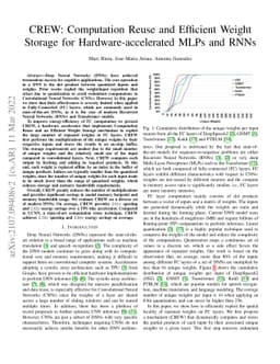 CREW: Computation Reuse and Efficient Weight Storage for
  Hardware-accelerated MLPs and RNNs