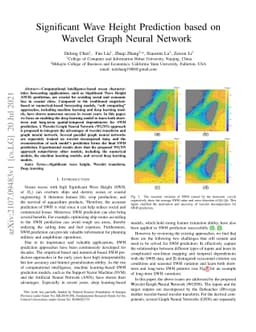 Significant Wave Height Prediction based on Wavelet Graph Neural Network