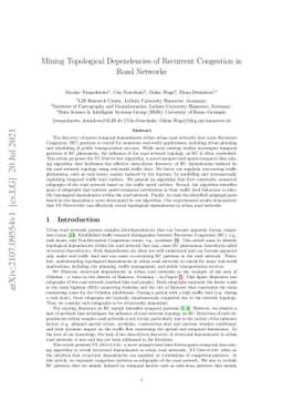 Mining Topological Dependencies of Recurrent Congestion in Road Networks