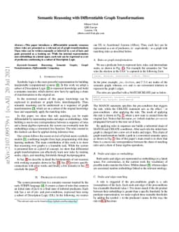 Semantic Reasoning with Differentiable Graph Transformations