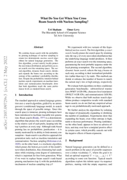 What Do You Get When You Cross Beam Search with Nucleus Sampling?