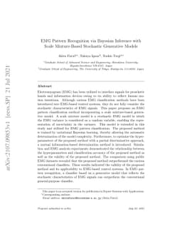 EMG Pattern Recognition via Bayesian Inference with Scale Mixture-Based
  Stochastic Generative Models