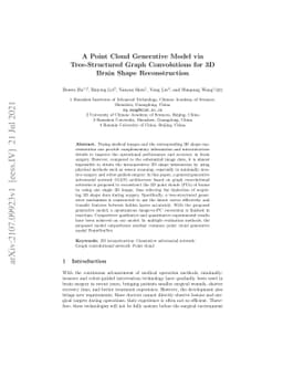 A Point Cloud Generative Model via Tree-Structured Graph Convolutions
  for 3D Brain Shape Reconstruction