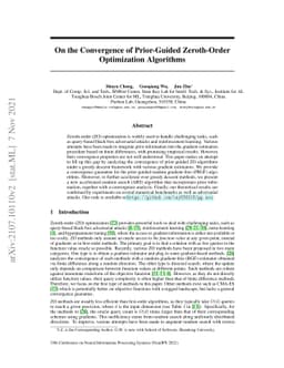 On the Convergence of Prior-Guided Zeroth-Order Optimization Algorithms